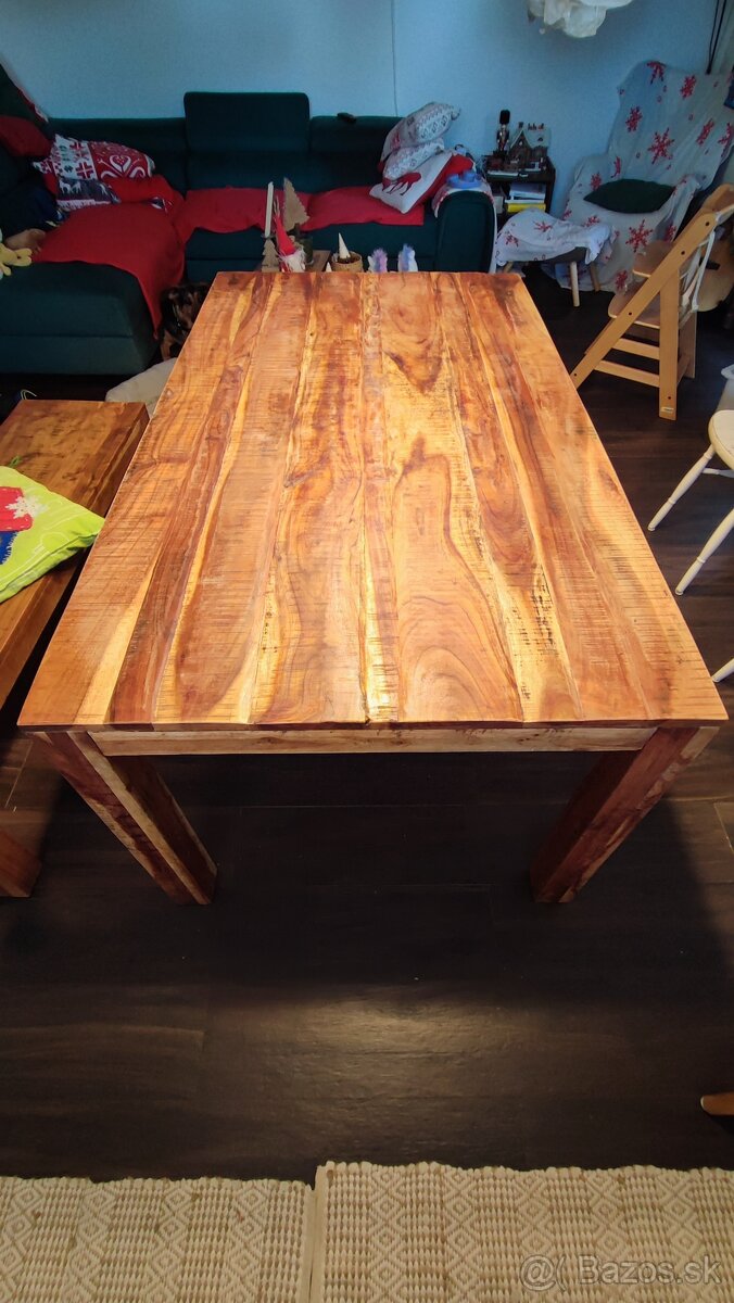 Masívny jedálenský stôl (mango) - 2