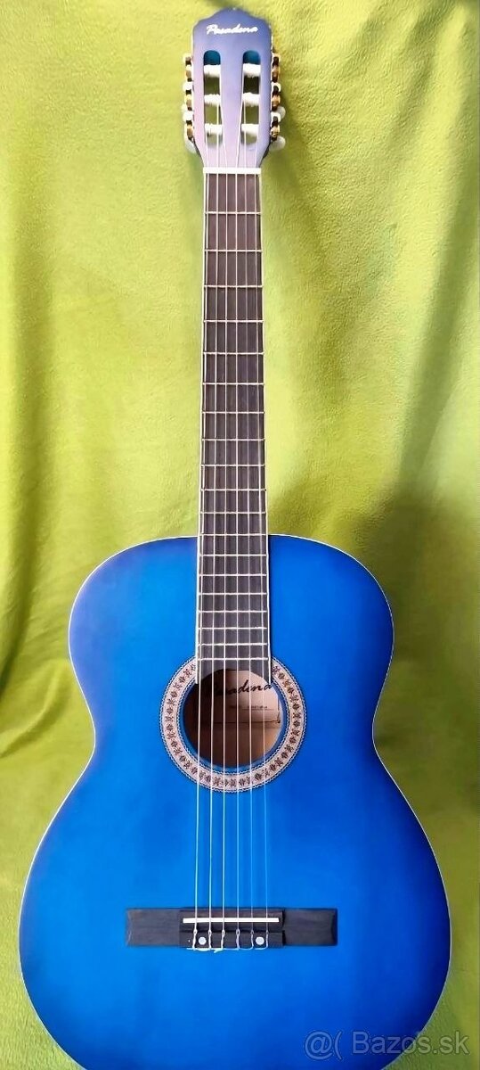 Klasická gitara Pasadena 3/4 modrá + stojan, obal a prísluše - 2