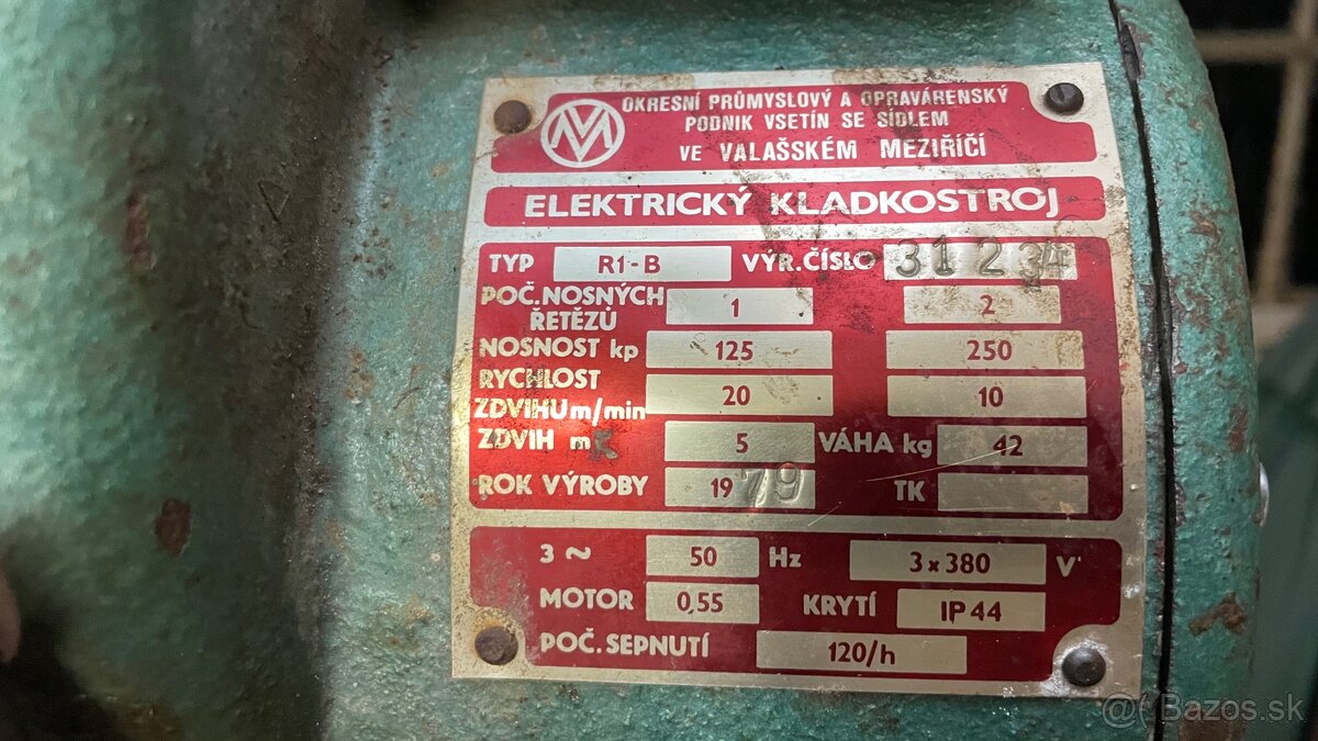 Elektricky kladkostroj - 2