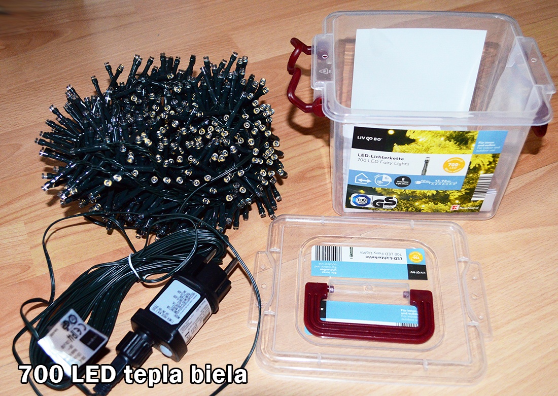 700 LED Svetelna retaz 24m tepla biela - 2