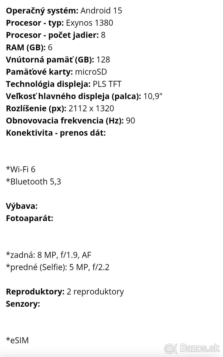 Novy /Samsung Tab S10 lite/6Gb ram/128Gb pamät - 2