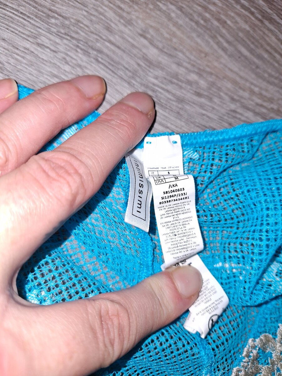 Modre cipkovane nohavicky intimissimi velkost M - 2