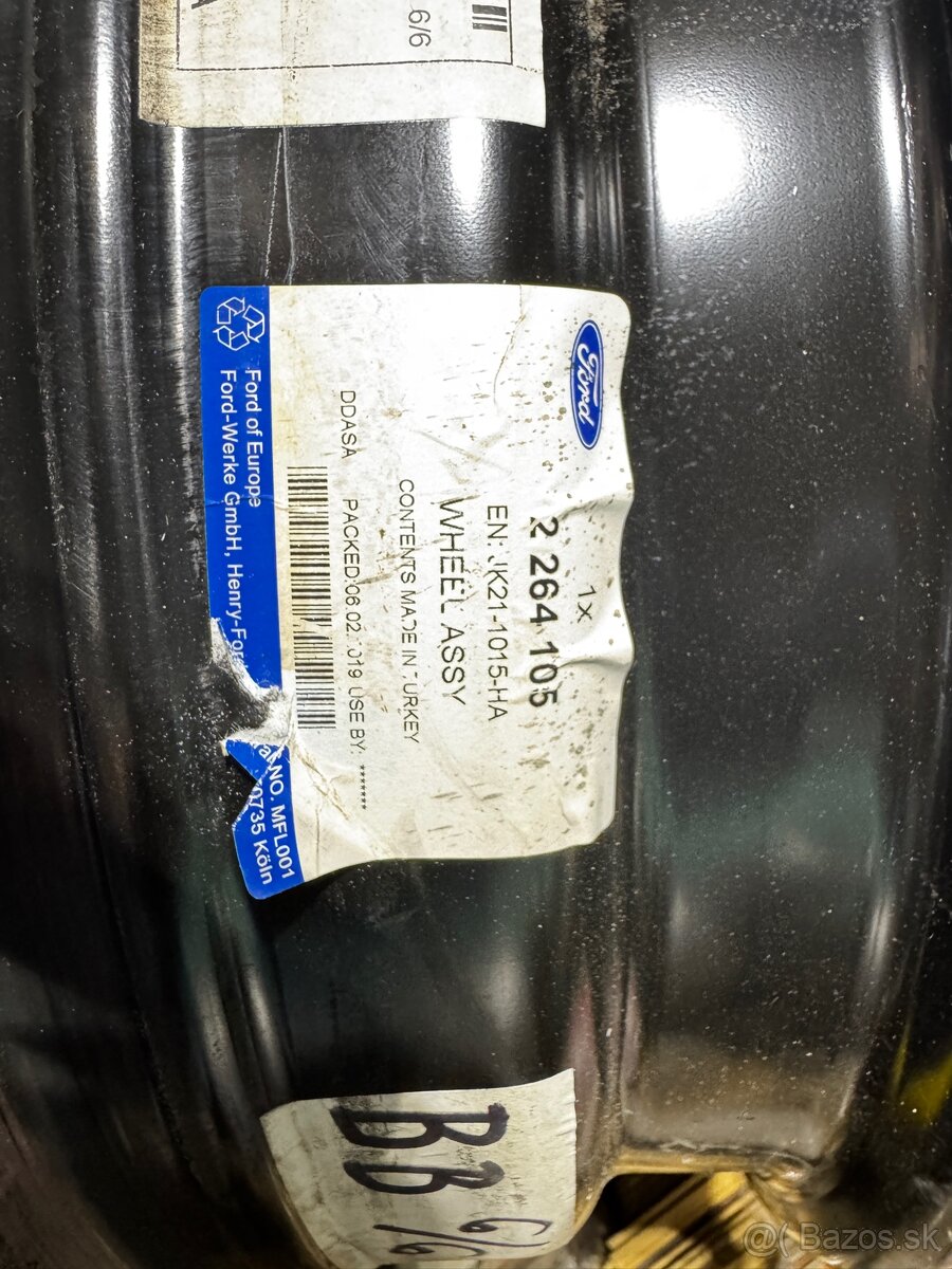 Plechove disky original Ford custom/turneo 5x160 - 2