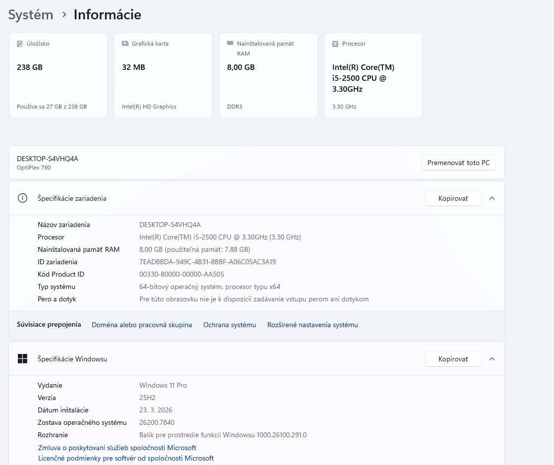 Dell OptiPlex 790 / i5 / 8GB RAM / SSD / Win11 + Office - 2