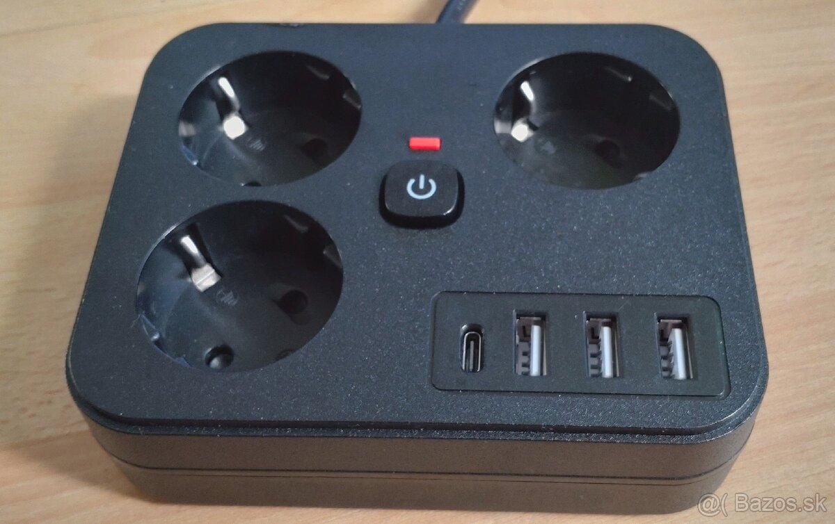 Predlžovací elektrický kábel s USB - 2