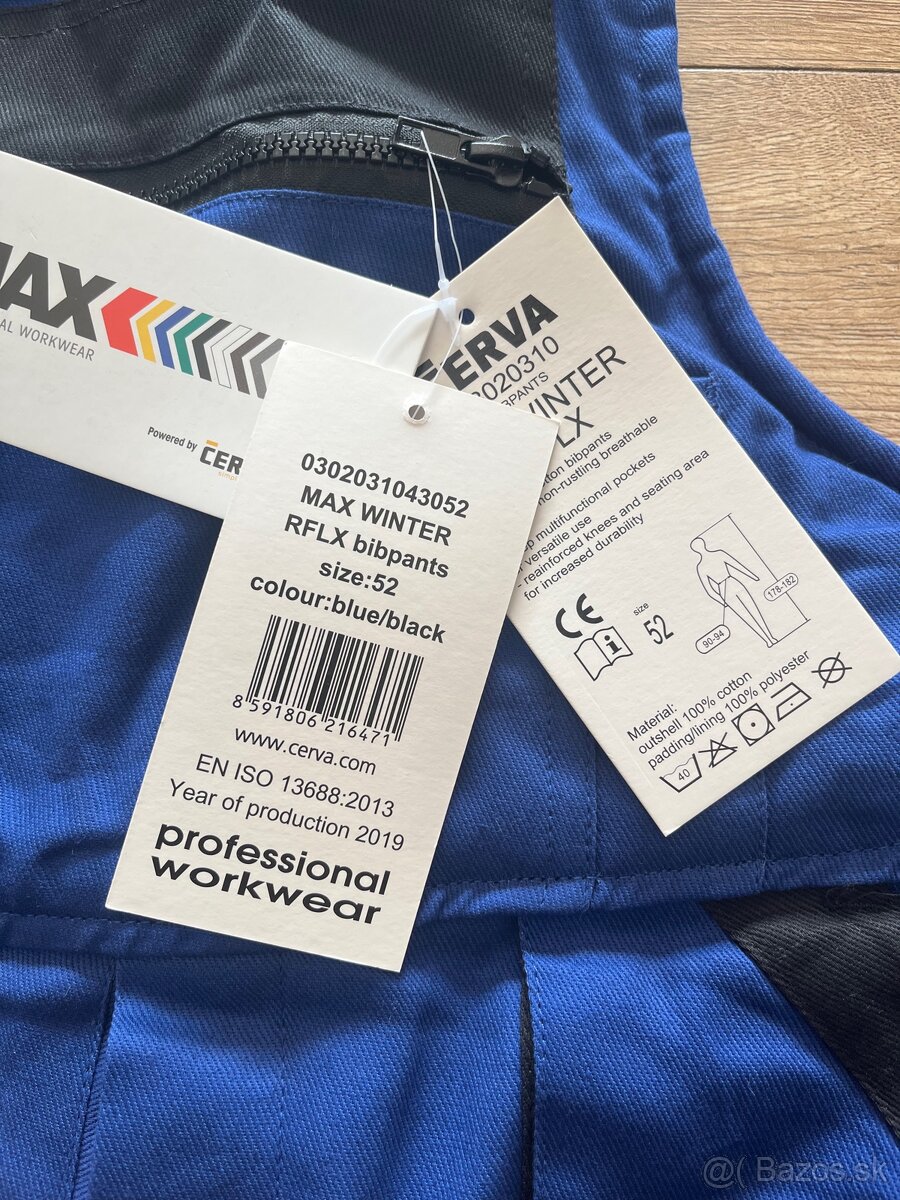 Zateplené montérkové nohavice - 2