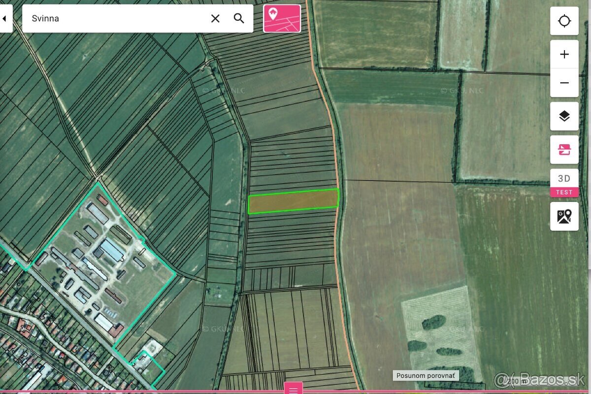 Na predaj investičný pozemok 11170m2, Svinná, okres Trenčín. - 2