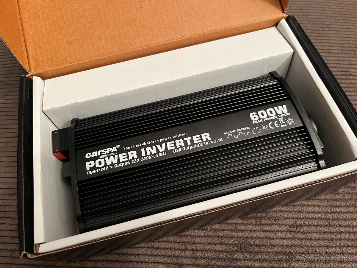 Menič napätia z 12 V na 230 V do auta, karavanu - 2