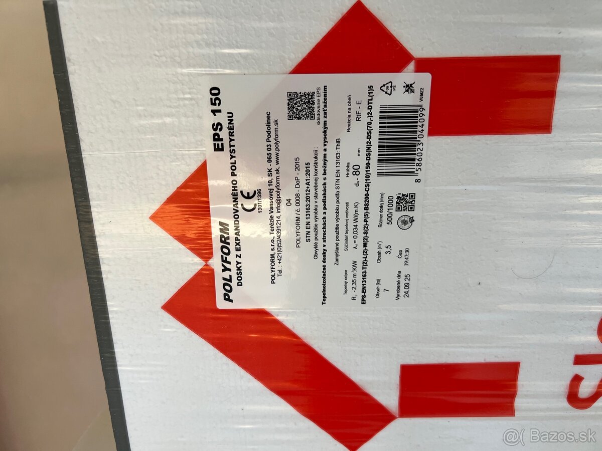 Podlahový polystyrén 80mm EPS150S - 2