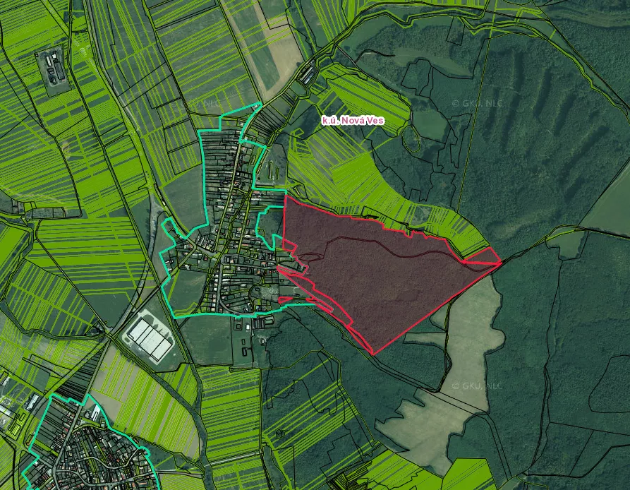 Nová Ves – 900 m2 LESÍK pri obci - 2