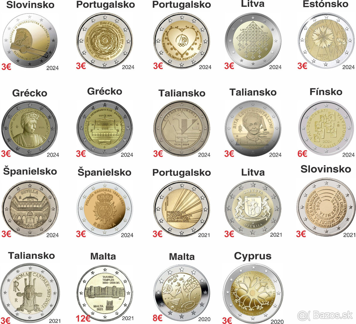 Pamätné 2 Euro mince 2025 - 2