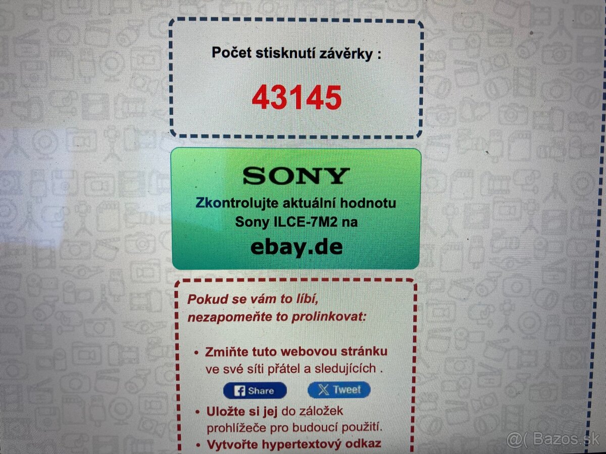 Sony Alpha II telo + 2 baterie + obal - 2