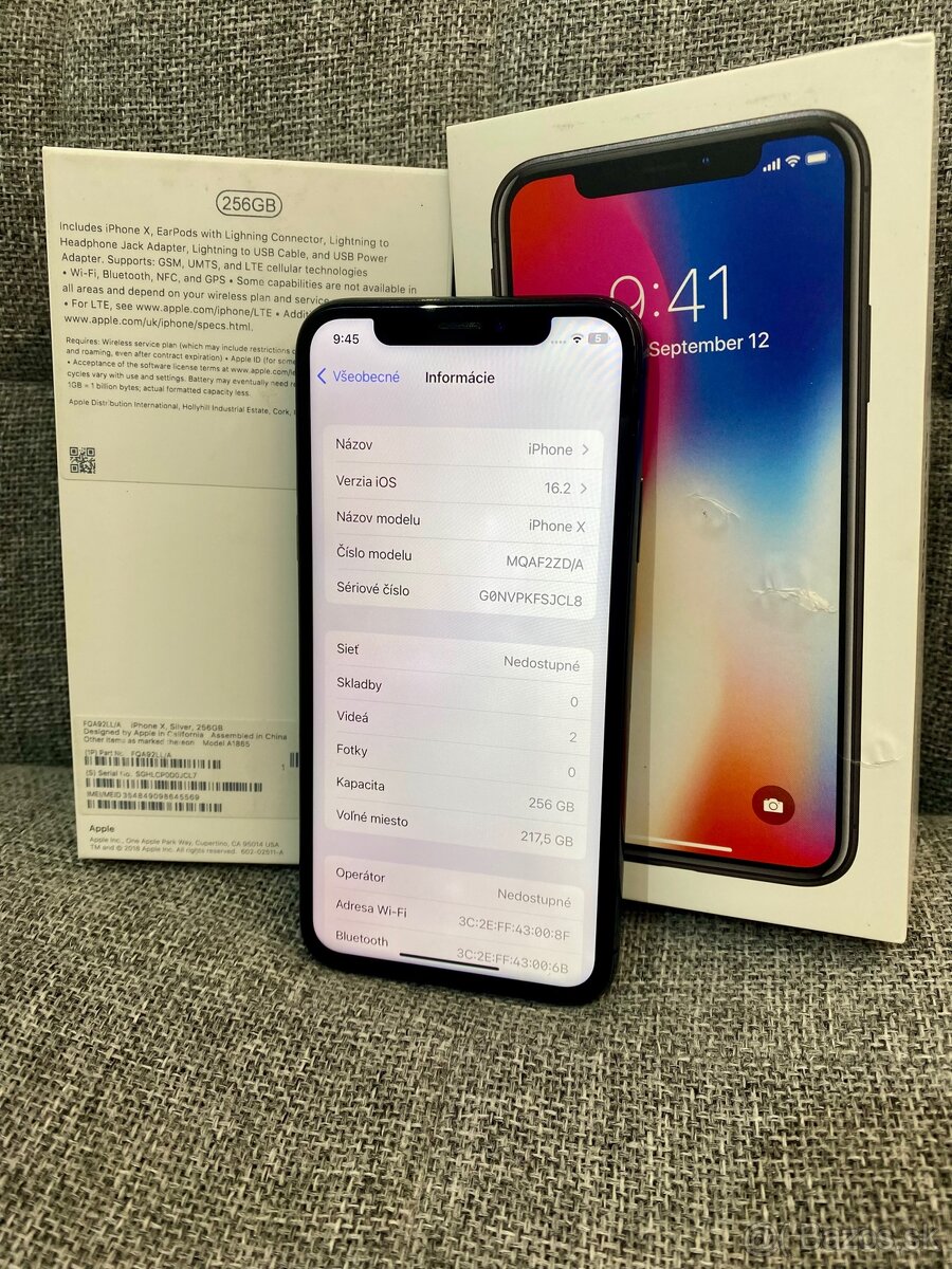 iPhone X 256GB (plne funkčný) - 2