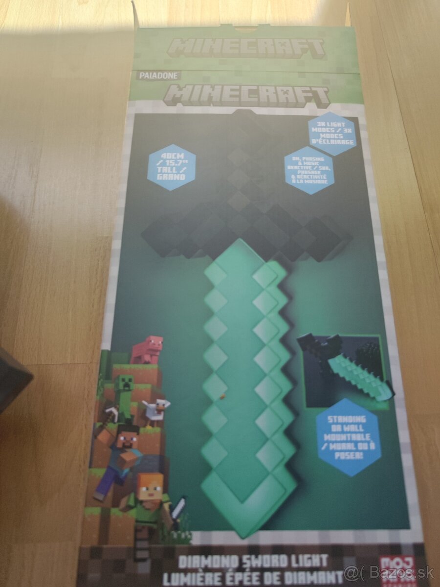 Lampa Minecraft, diamantový meč 40 cm - 2
