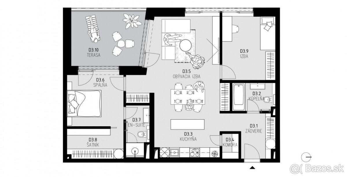 IDEÁLNE BÝVANIE | 3-IZBOVÝ BYT - TURČIANSKE TEPLICE - 2