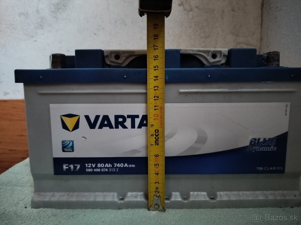 Autobatéria VARTA Blue Dynamic 12V 80Ah 740A – Výbor - 2