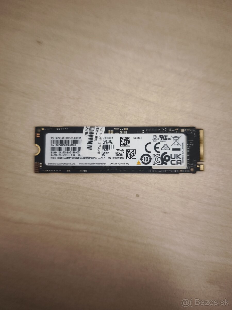 M.2 NVMe SSD Samsung PM9A1a 512GB (PCIe 4.0) - 2