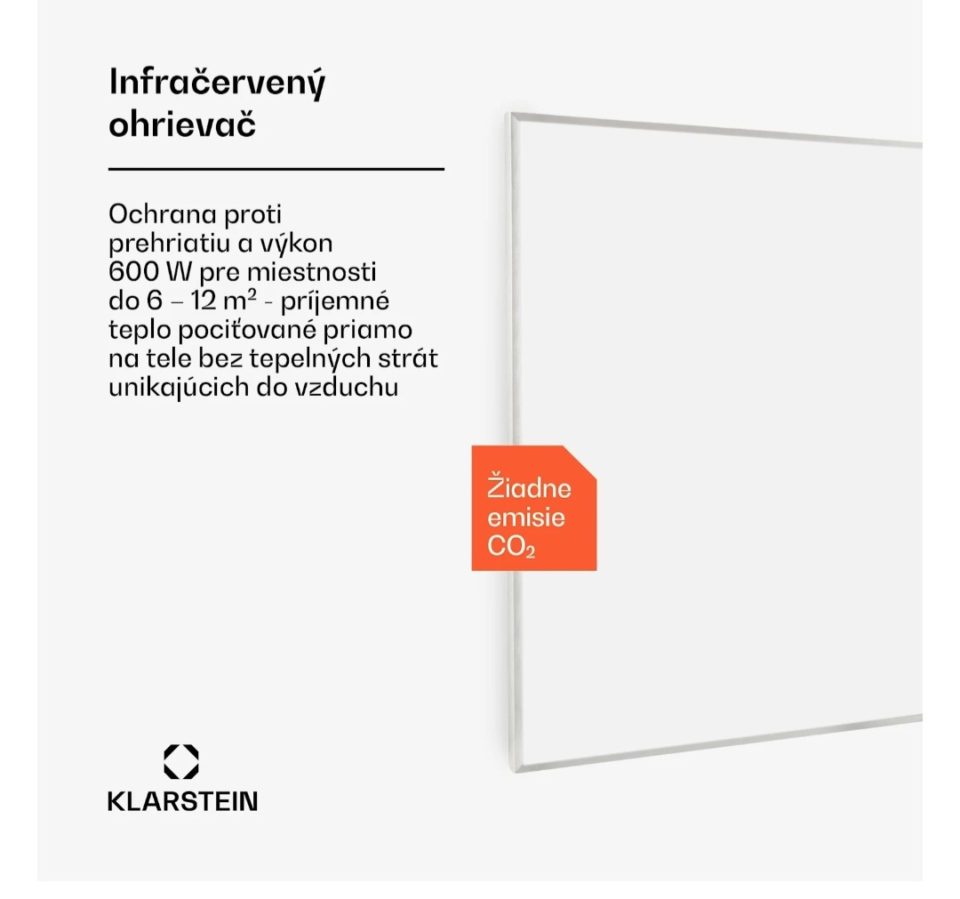 Infra panel Klarstein 600w - 2