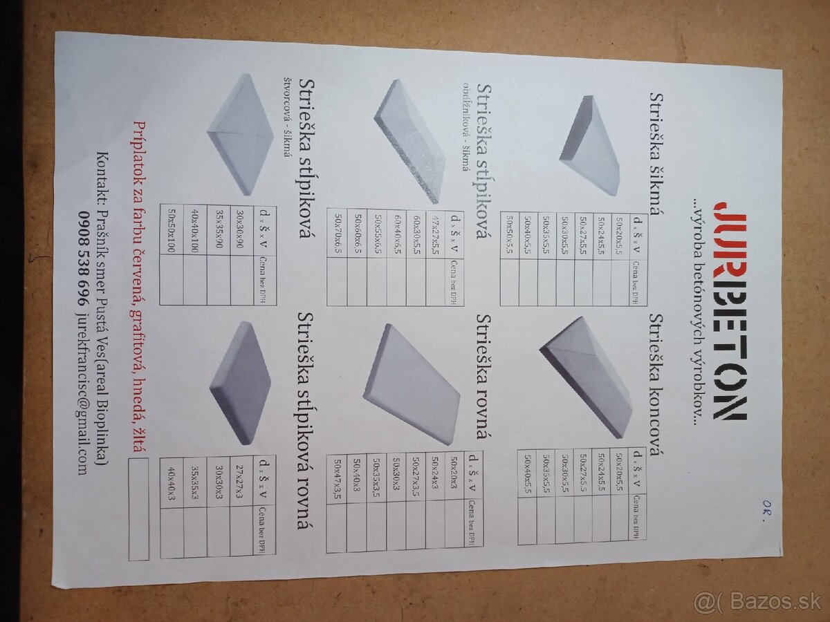 Predaj betónových výrobkov - 2