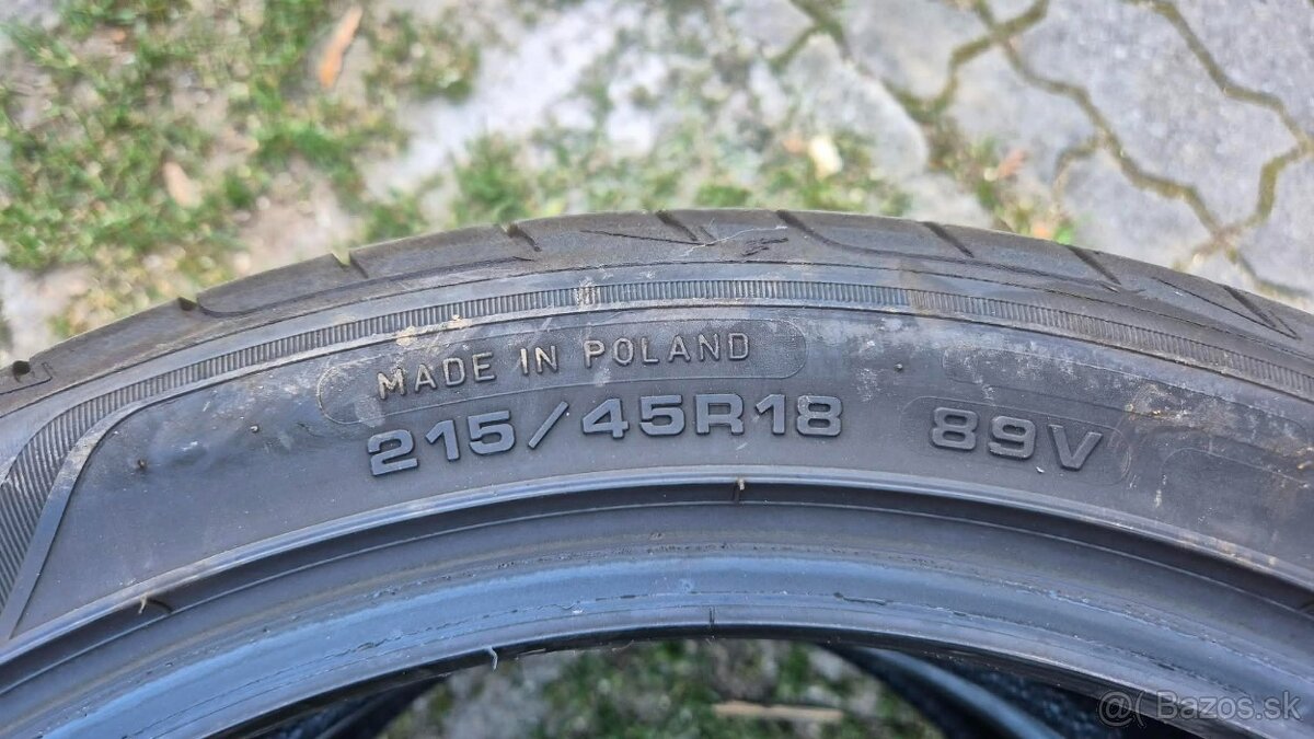 ☀️LETNÉ PNEUMATIKY 215/45 R18 - DEZÉN 8MM☀️ - 2