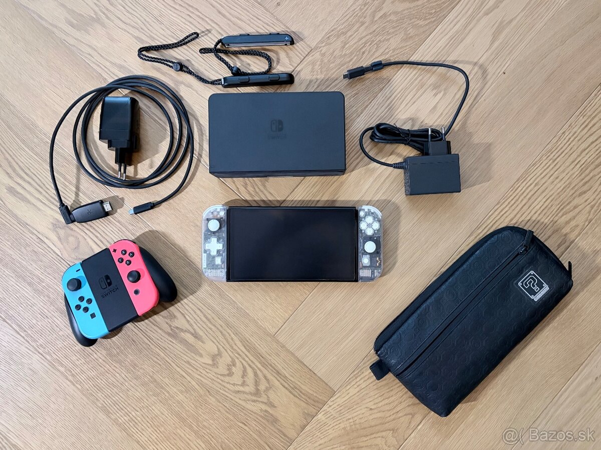 Nintendo Switch OLED - custom Joy-Con + orig. príslušenstvo - 2