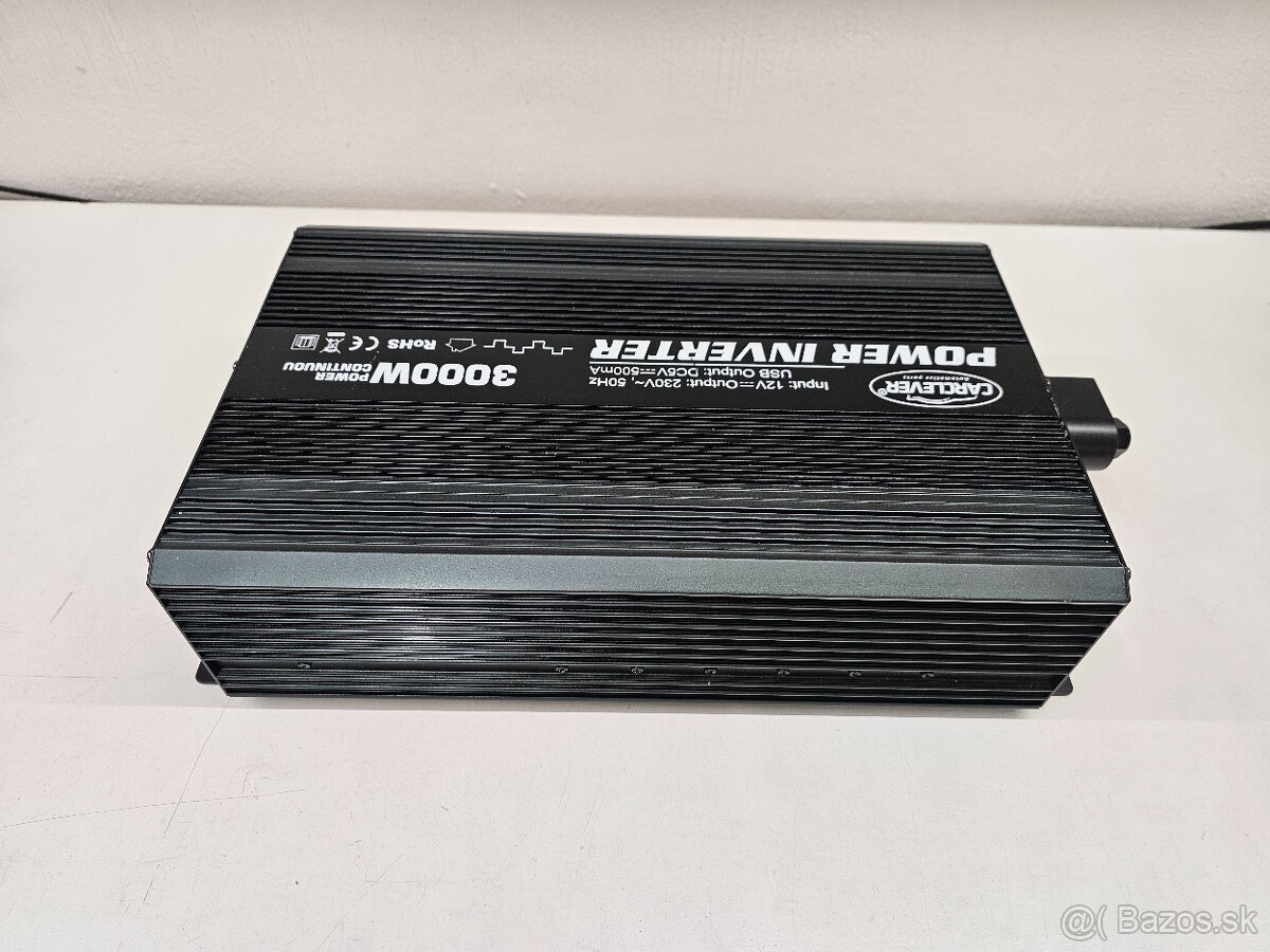 Menič napätia 12V/230V+USB 3000W - 2