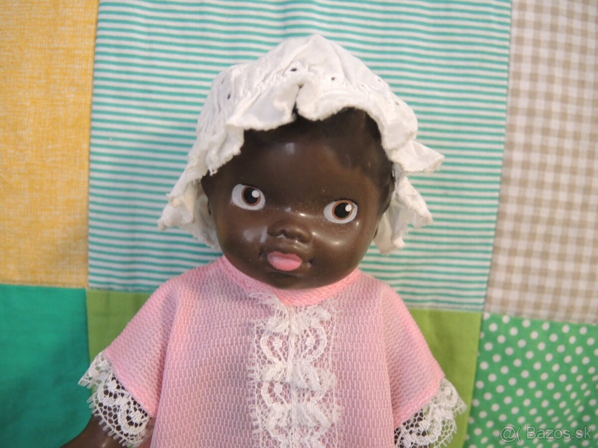 Retro bábika černoška Gumotex - 2