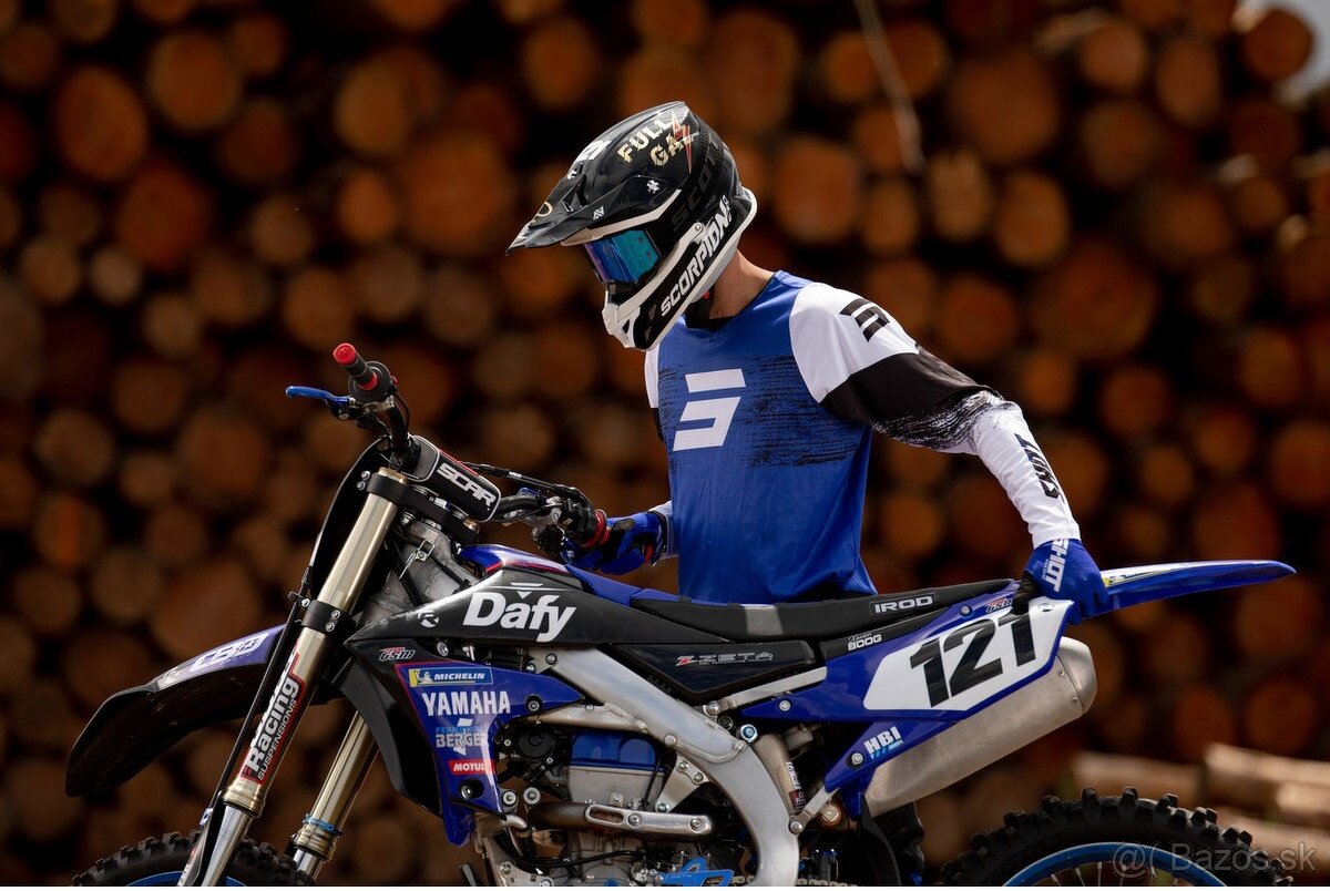 shot enduro modrý priedušný set komplet nohavice dres