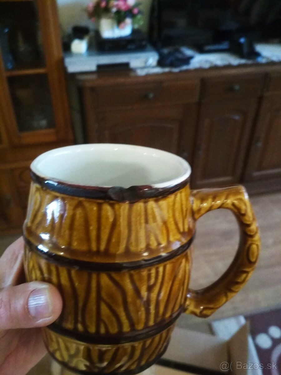 Retro keramické krčahy na pivo - 2