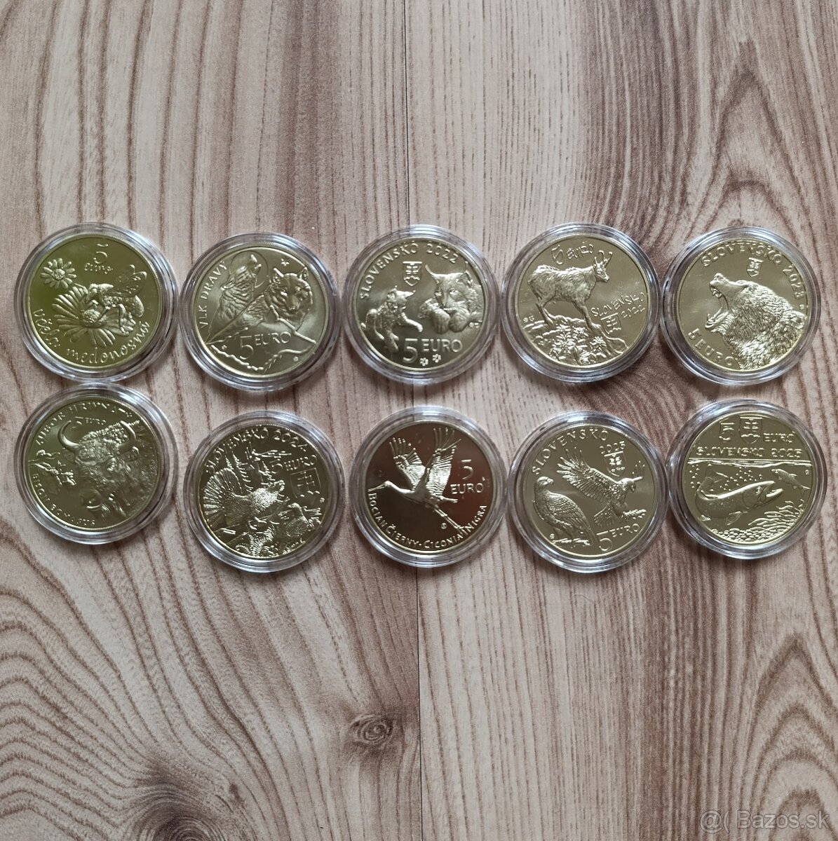 5 euro Slovensko Fauna a Flóra kompletná zbierka 10 ks - 2