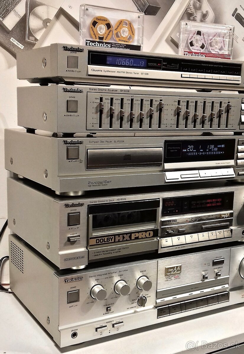 Zostava TECHNICS tuner, equalizer, CD, deck, zosilnovac= A05 - 2