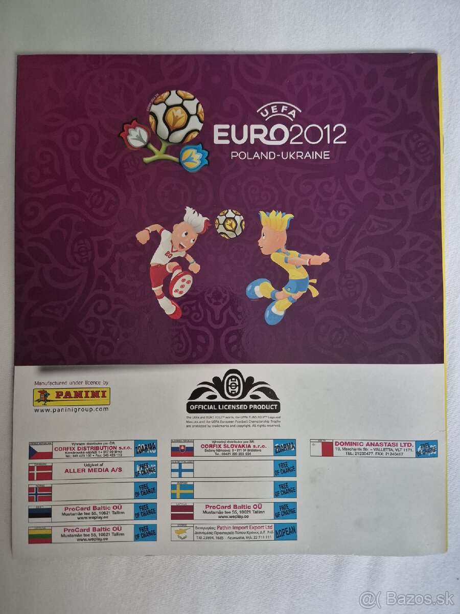 PANINI UEFA EURO 2012 album - 2