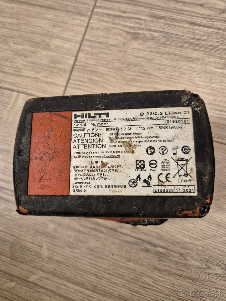 Hilti bateria 5.2 B22 - 2
