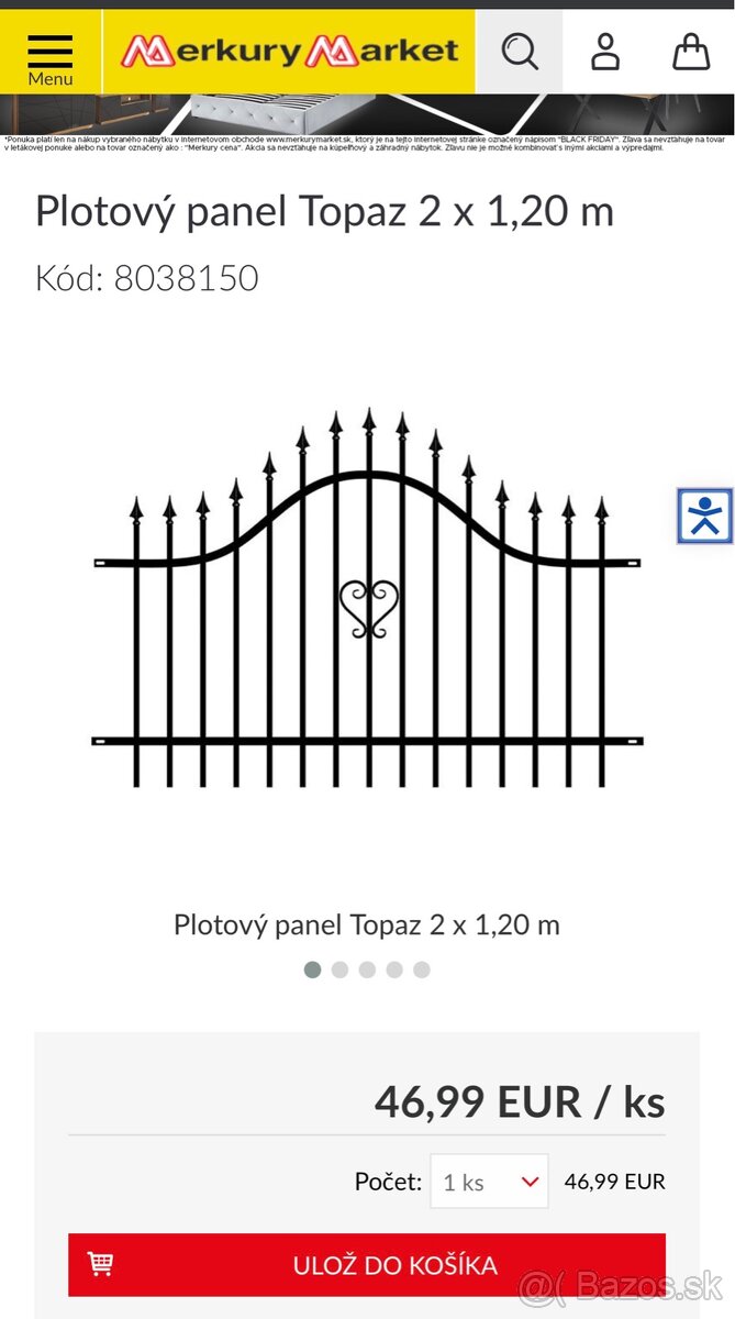 Predám plotovú výplň TOPAZ 5ks - 2