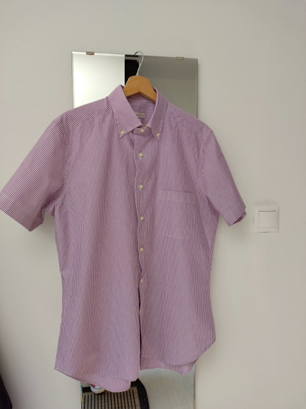 Nová pružkovana,pasikavá pánska,chlapcenska košeľa velkost L - 2
