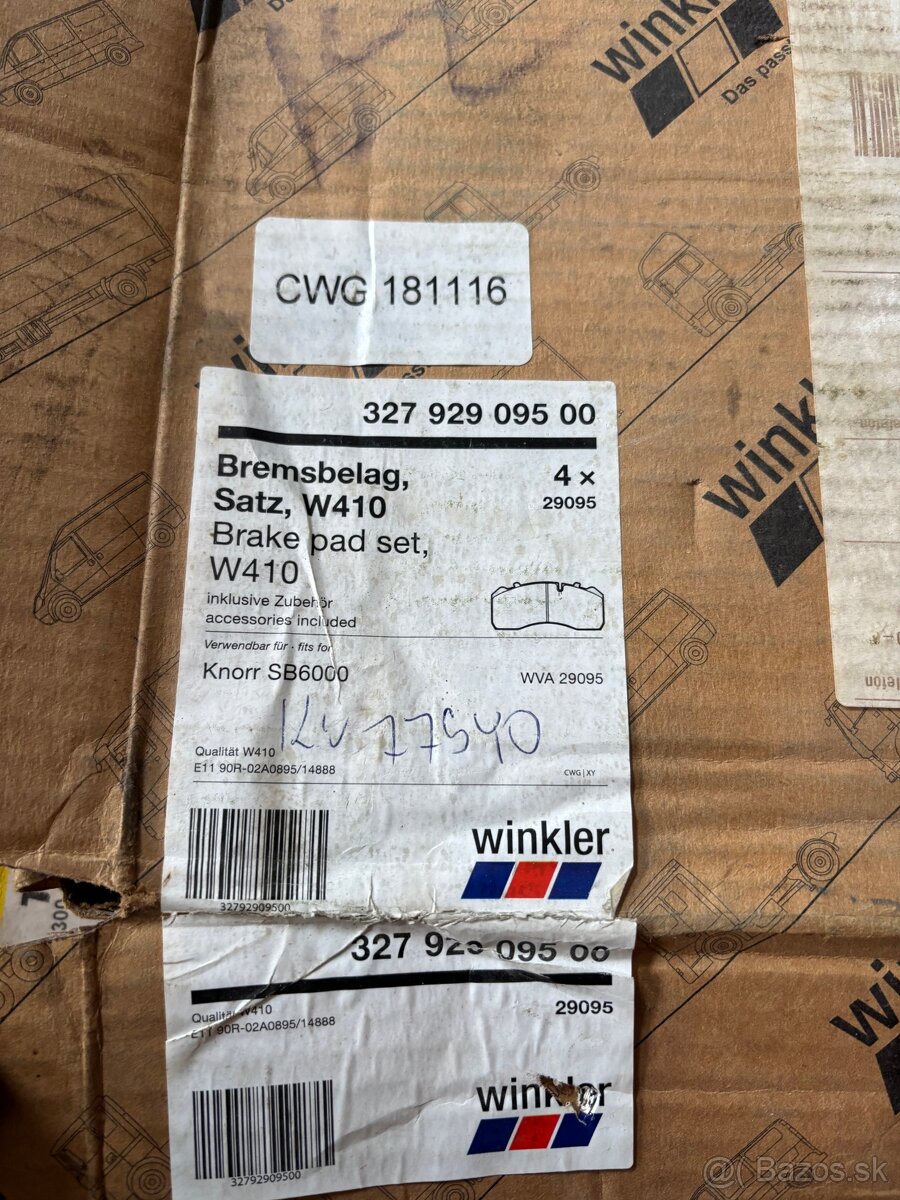 Brzdové doštičky Winkler W410 - 2