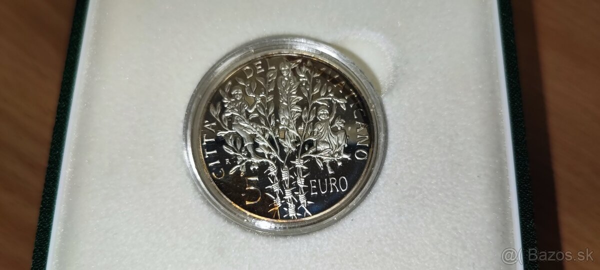 Vatikánska proof eurominca 5 Euro z roku 2005 - 60te výročie - 2