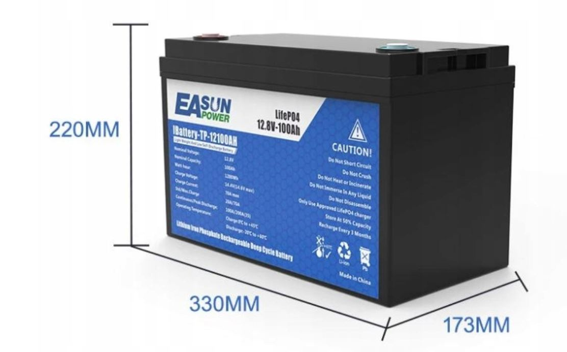 12V LIFEPO4 batéria EASUN - 2