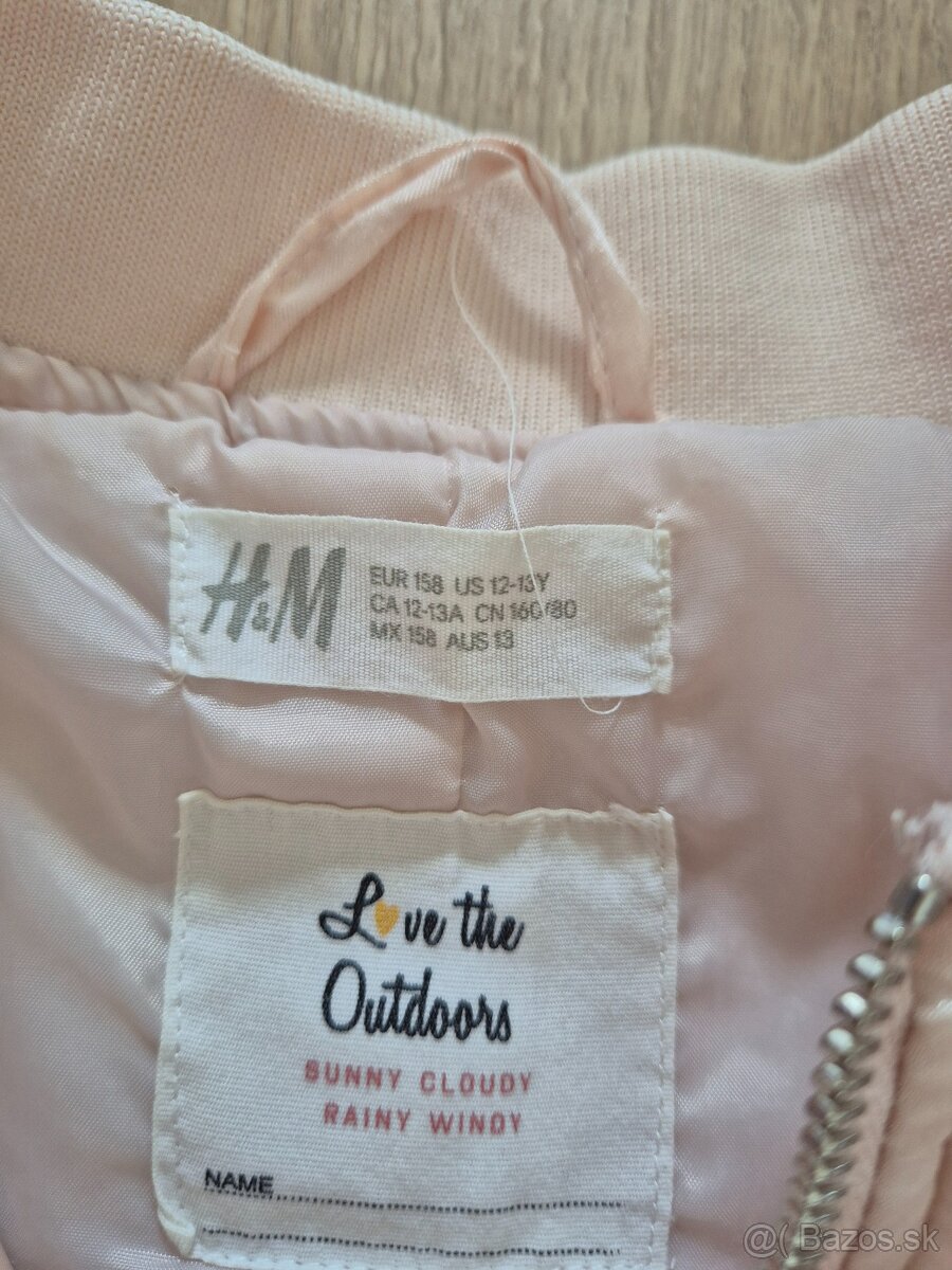 Dievčenská bunda bombera H&M vel 158 - 2