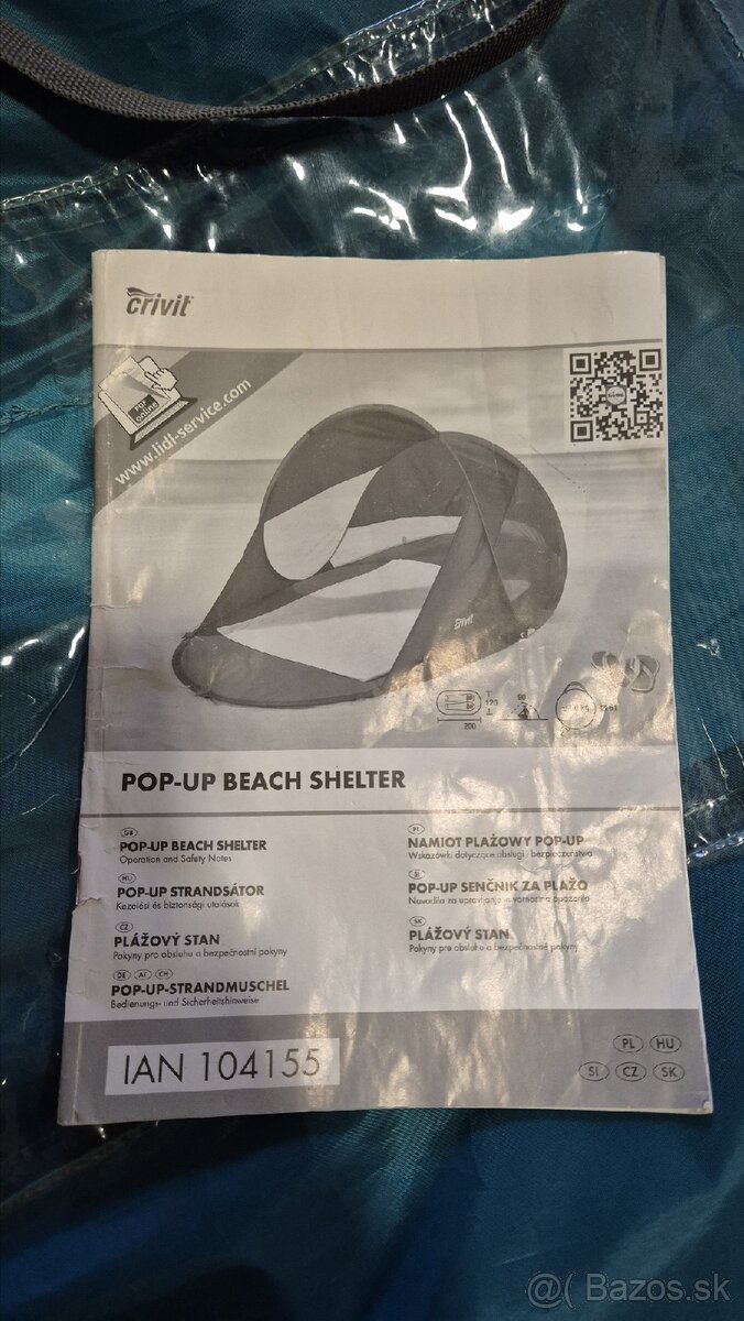 vyskakovací plážový stan (pop-up). - 2