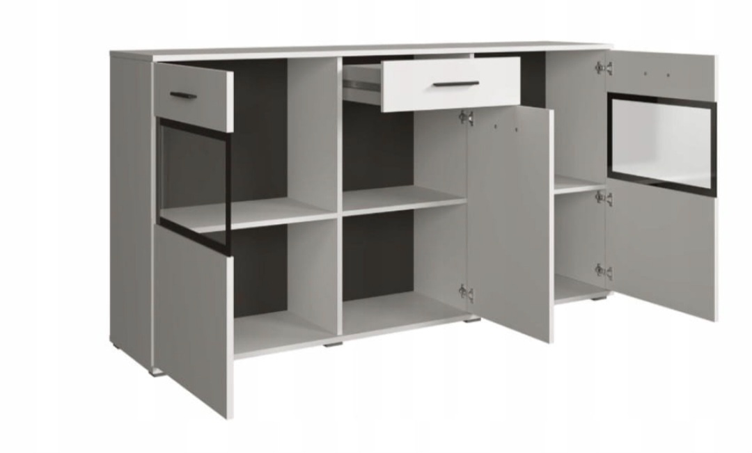 KOMODA 154 biela/betón - 2