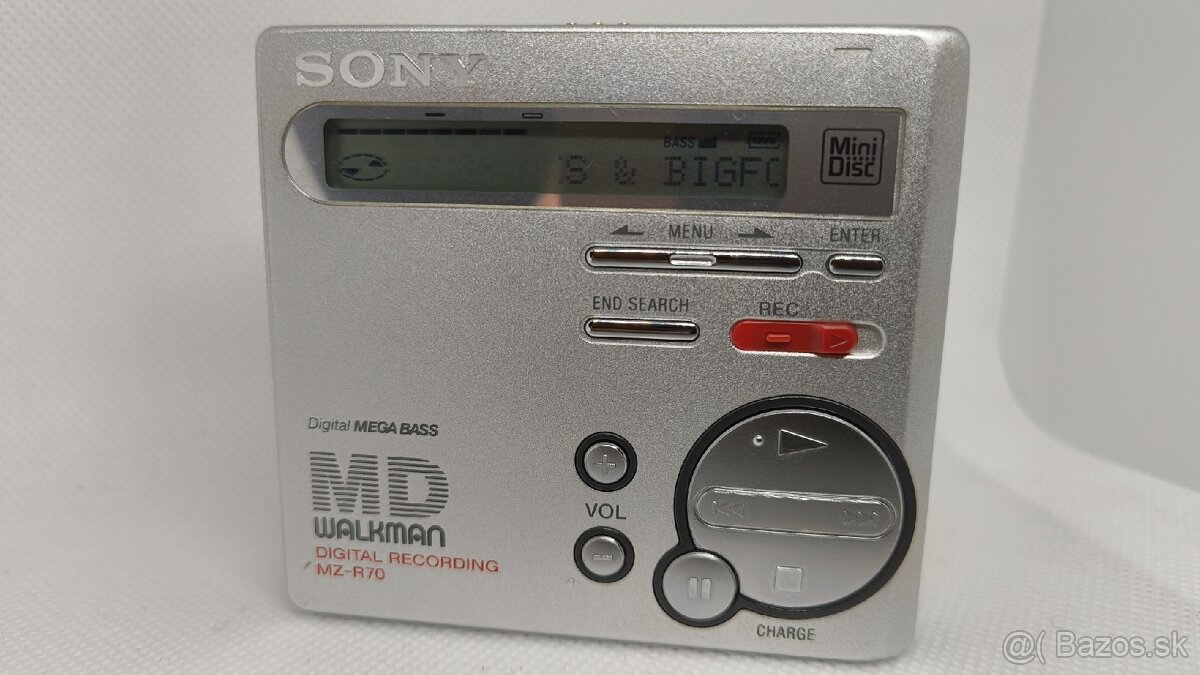 Sony MD walkman MZ-R70 MiniDisc s original príslušenstvom - 2