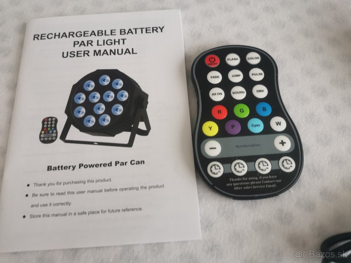 4ks Batériové akku led pary RGBW,diaľkové ov. +Taška - 2