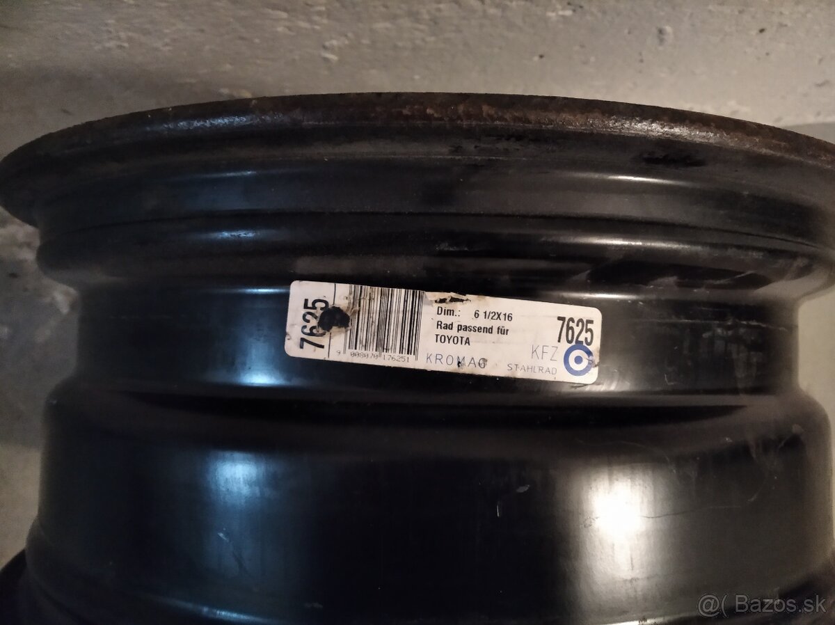 Plechové disky 6 1/2 x 16 originál Toyota Avensis t27 - 2