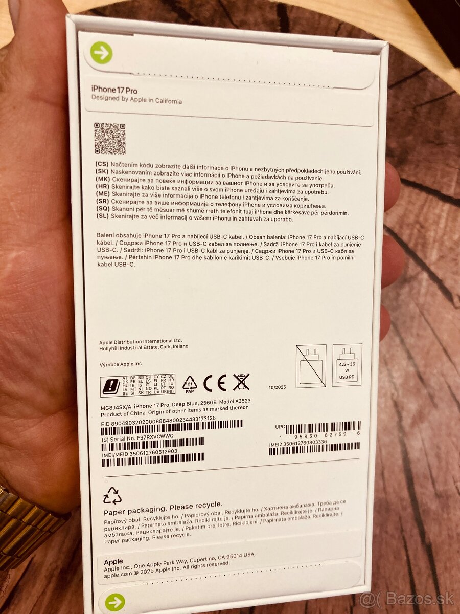 iPhone 17 pro 256 blue zabalený záruka - 2