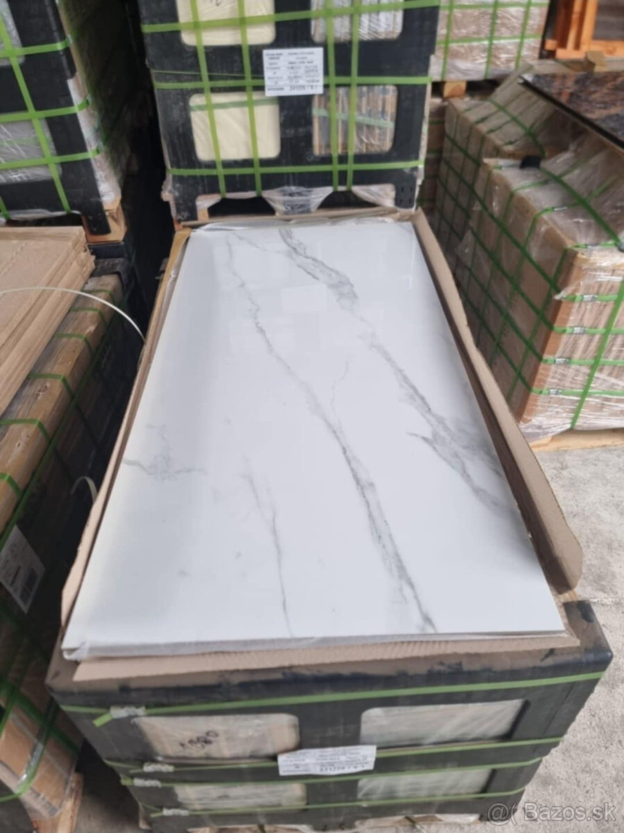 Dlažba/obklad lesklá Biely mramor gres 60x120cm - 2