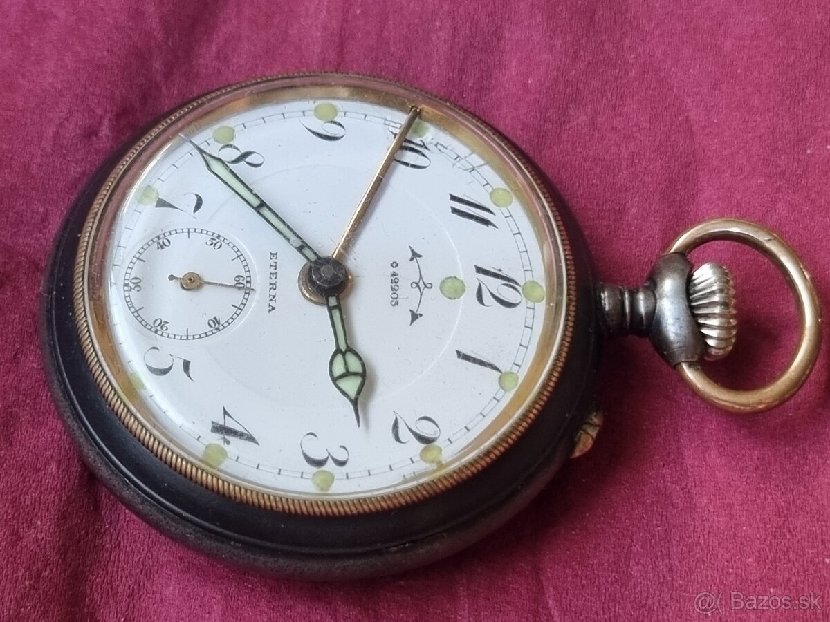 Vreckové hodinky,Eterna,s budíkom.. - 2