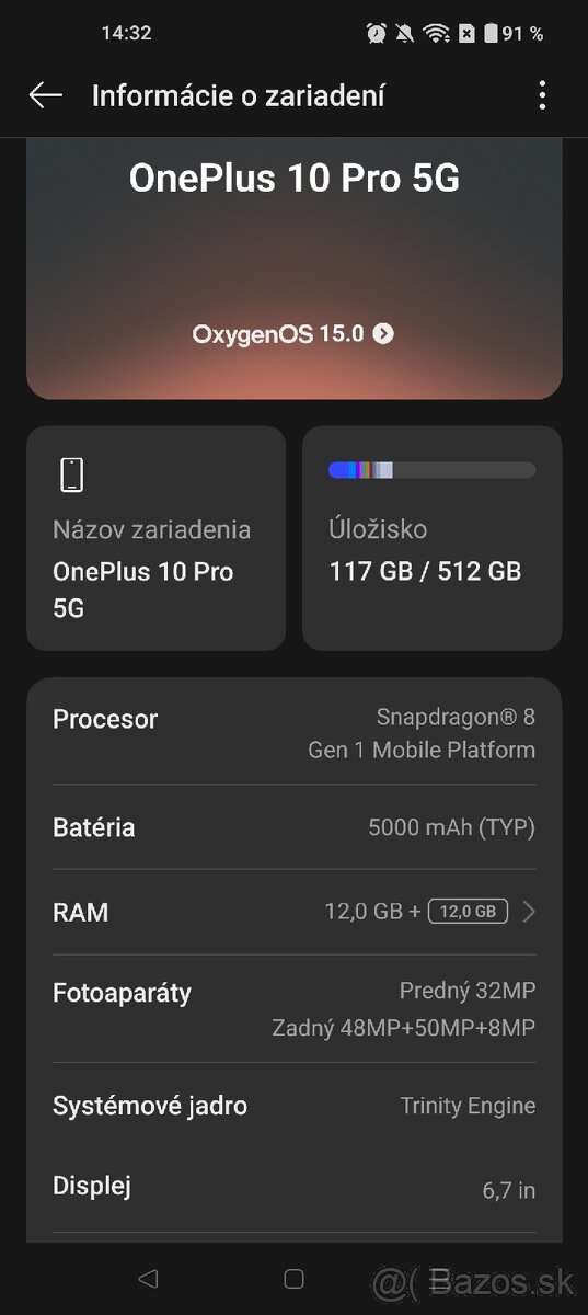 OnePlus 10 Pro 5g 12/512GB - 2