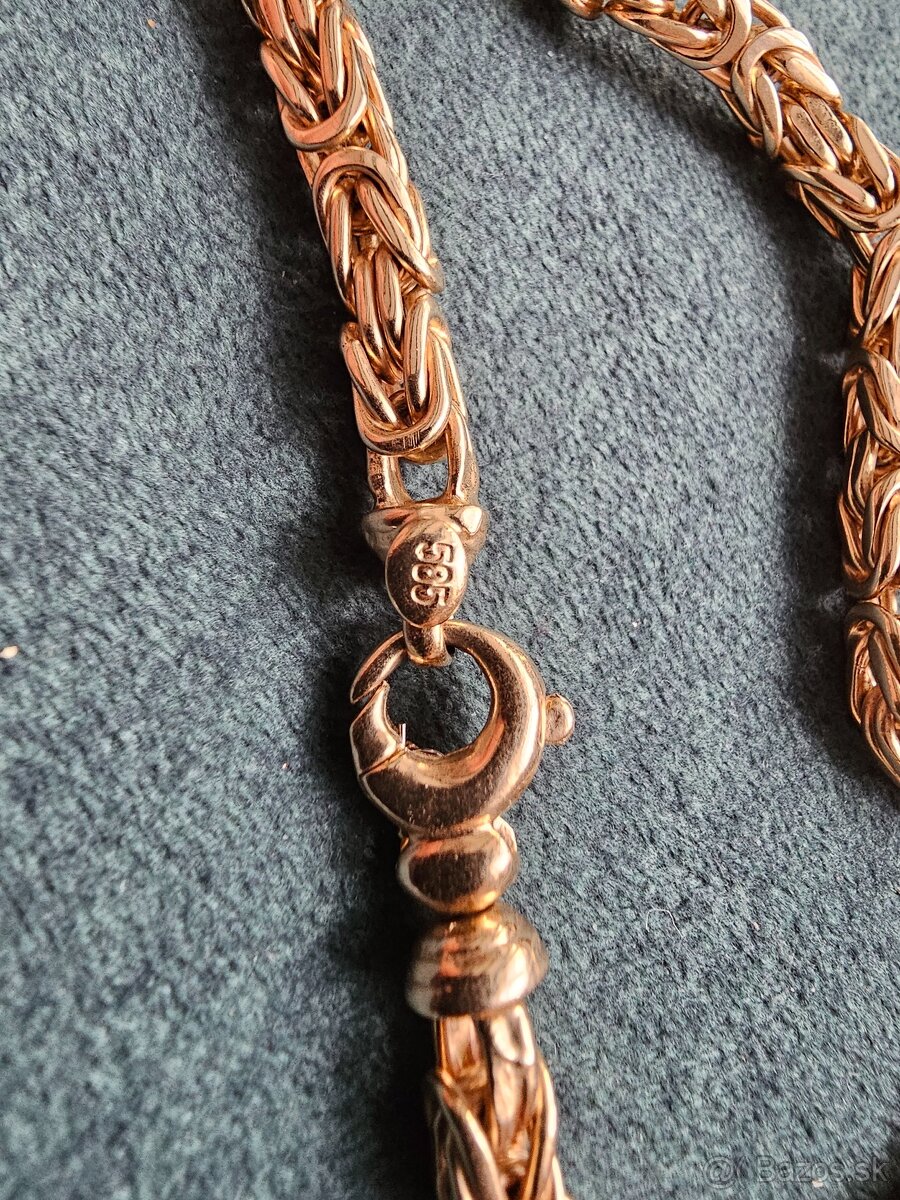 Kráľovský vzor 14 karátov zlatá retiazka - 2