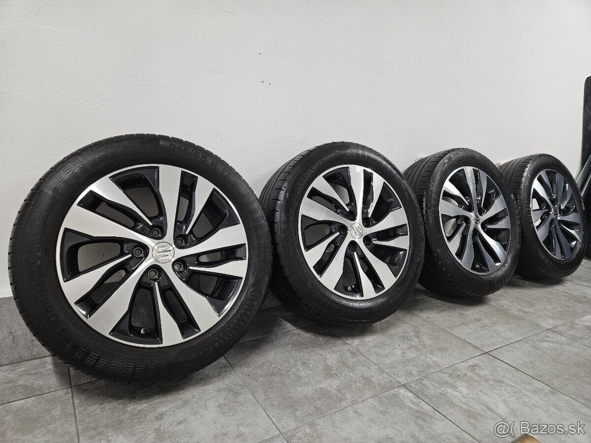 ‼️Alu disky SUZUKI 17"+☀️letné pneu 215/55 R17 + TPMS - 2